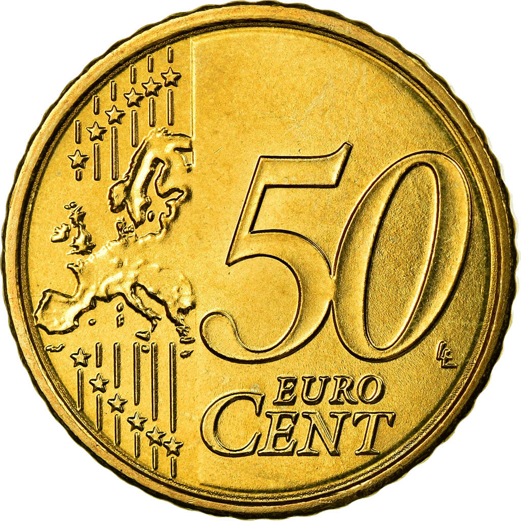 Portogallo, 50 Euro Cent, 2008, SPL-, Ottone, KM:765