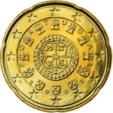 Portugal, 20 Euro Cent, 2008, AU(55-58), Brass, KM:764