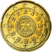 Portugal, 20 Euro Cent, 2008, AU(55-58), Brass, KM:764