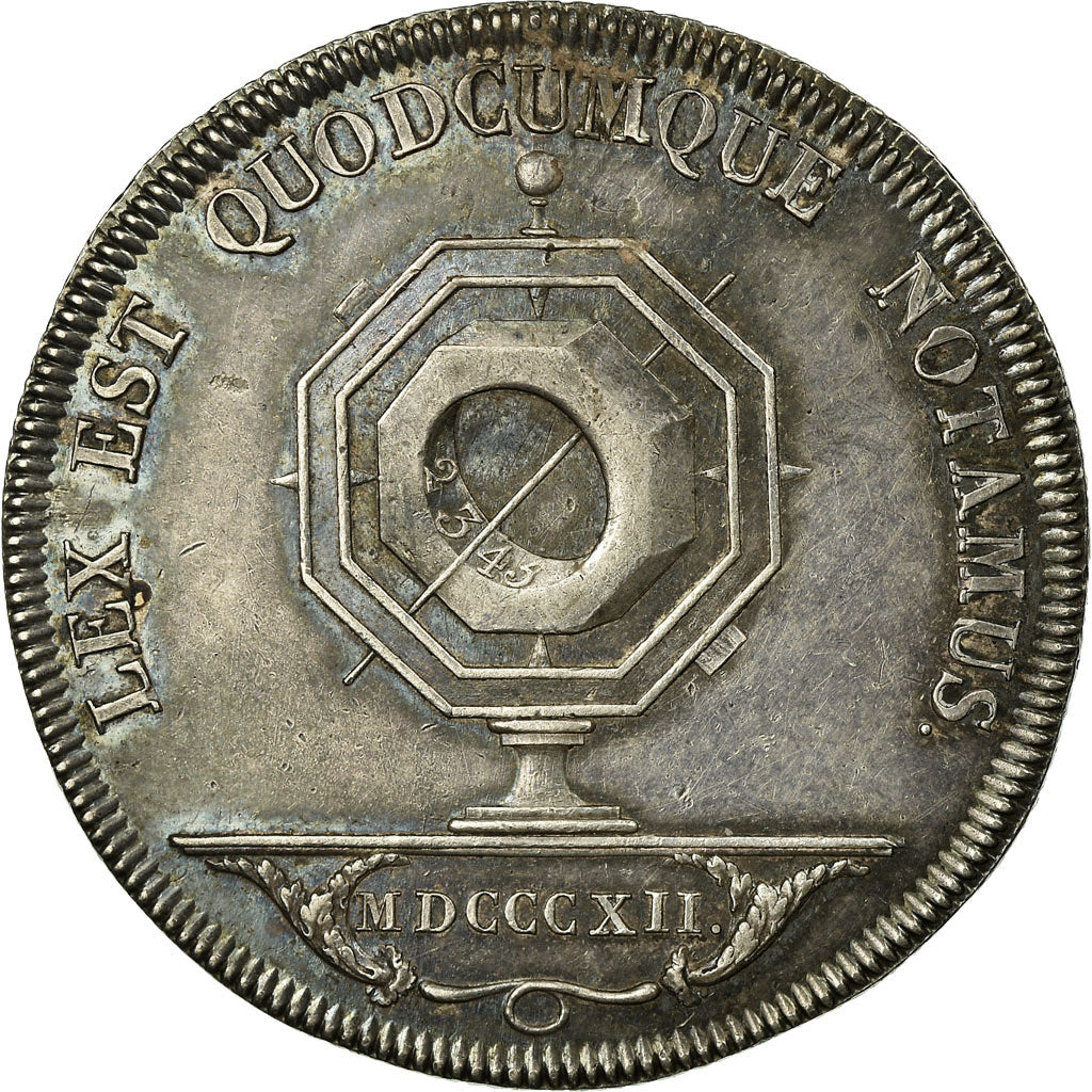 France, Token, Restauration, Notaires de Lyon, 1812, Tiolier, AU(55-58), Silver