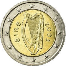 IRELAND REPUBLIC, 2 Euro, 2003, EF(40-45), Bi-Metallic, KM:39