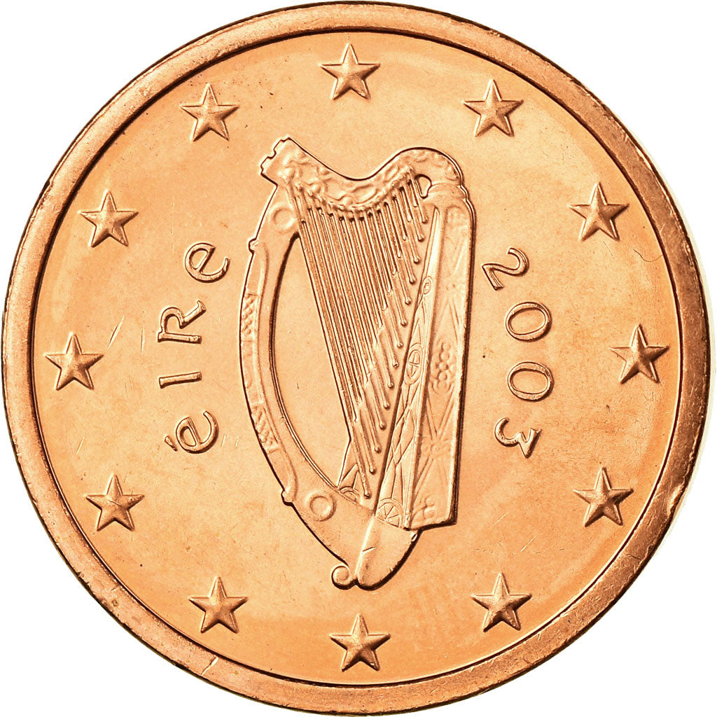 REPUBLIKA IRLANDII, 5 Euro Cent, 2003, Sandyford, EF(40-45), Miedź platerowana