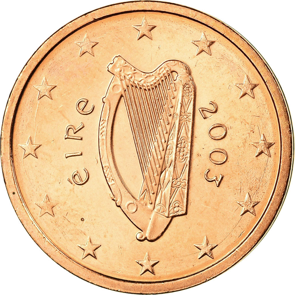 IRELAND REPUBLIC, 2 Euro Cent, 2003, VZ, Copper Plated Steel, KM:33