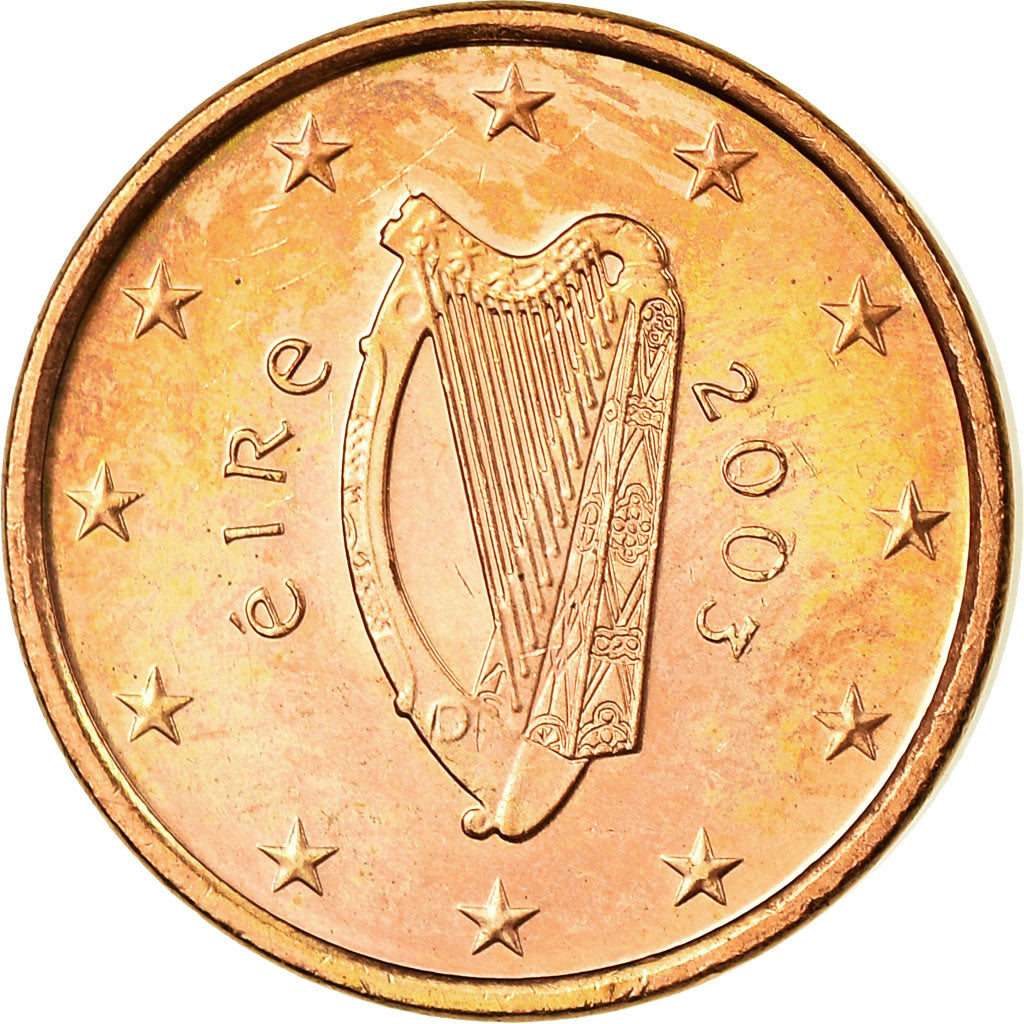 IRELAND REPUBLIC, Euro Cent, 2003, VZ, Copper Plated Steel, KM:32