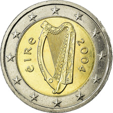 IRELAND REPUBLIC, 2 Euro, 2004, EF(40-45), Bi-Metallic, KM:39