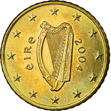 IRELAND REPUBLIC, 50 Euro Cent, 2004, EF(40-45), Brass, KM:37
