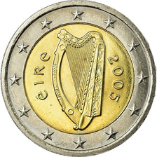 IRELAND REPUBLIC, 2 Euro, 2005, EF(40-45), Bi-Metallic, KM:39