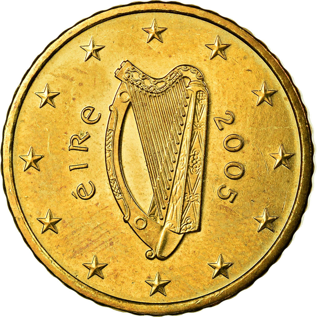 REPUBLIEK IERLAND, 50 Euro Cent, 2005, PR, Tin, KM:37