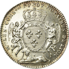 France, Token, Notary, 1715, MS(60-62), Silver, Lerouge:167