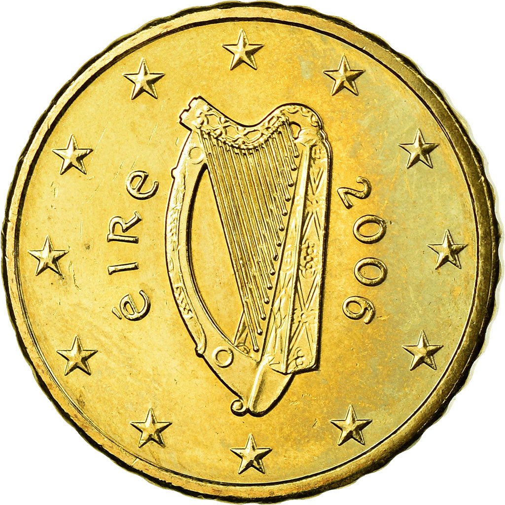 IRELAND REPUBLIC, 10 Euro Cent, 2006, SUP, Laiton, KM:35