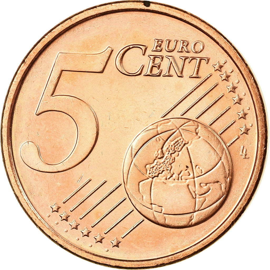 IRELAND REPUBLIC, 5 Euro Cent, 2006, SS, Copper Plated Steel, KM:34