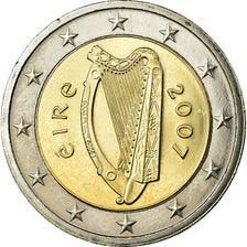 IRELAND REPUBLIC, 2 Euro, 2007, AU(55-58), Bi-Metallic, KM:51