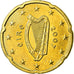 REPUBLIKA IRLANDII, 20 Euro Cent, 2007, Sandyford, AU(55-58), Mosiądz, KM:48