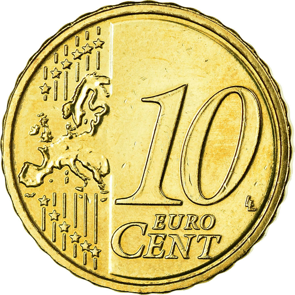IRELAND REPUBLIC, 10 Euro Cent, 2007, VZ, Messing, KM:47