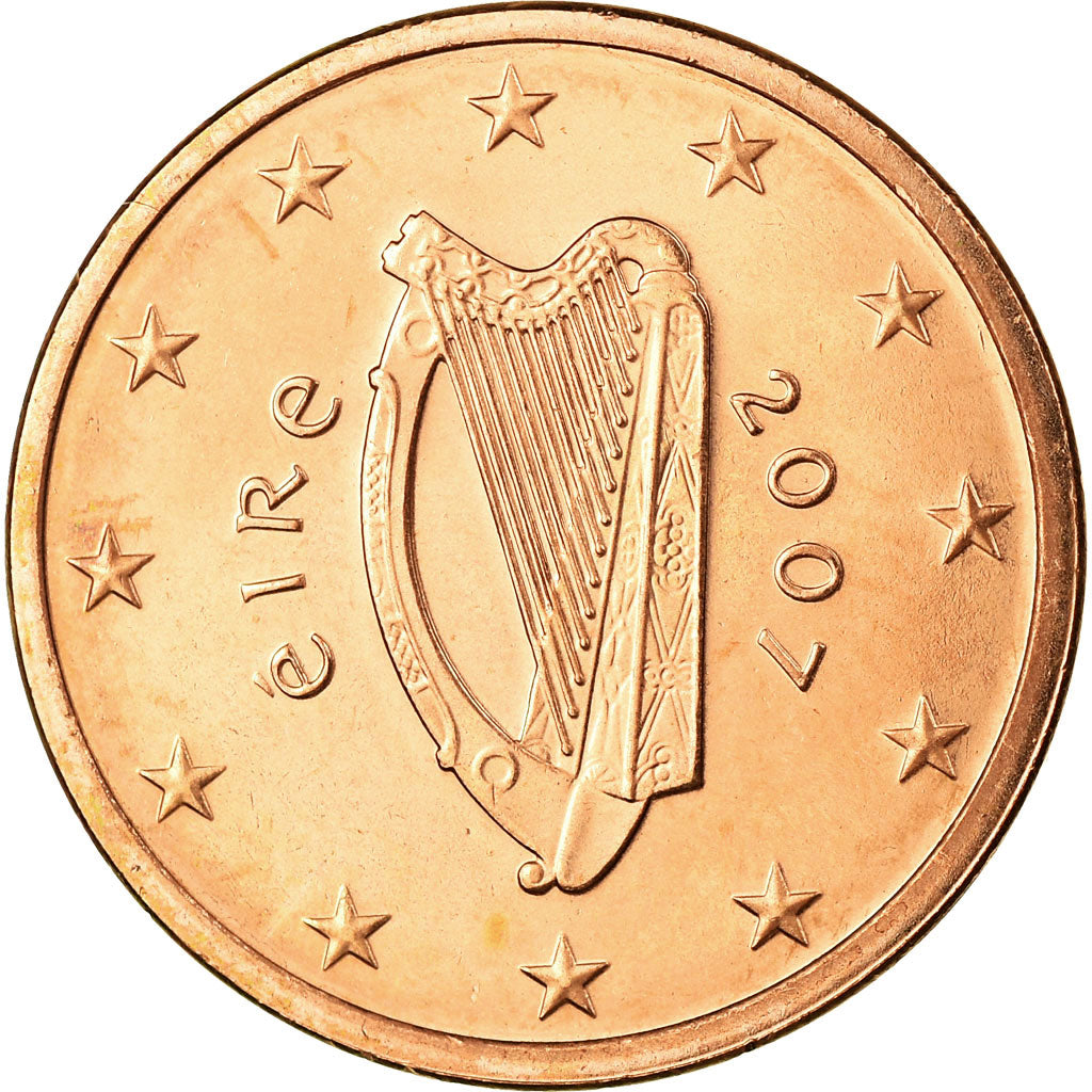 REPUBLIKA IRLANDII, 5 Euro Cent, 2007, Sandyford, AU(55-58), Miedź platerowana