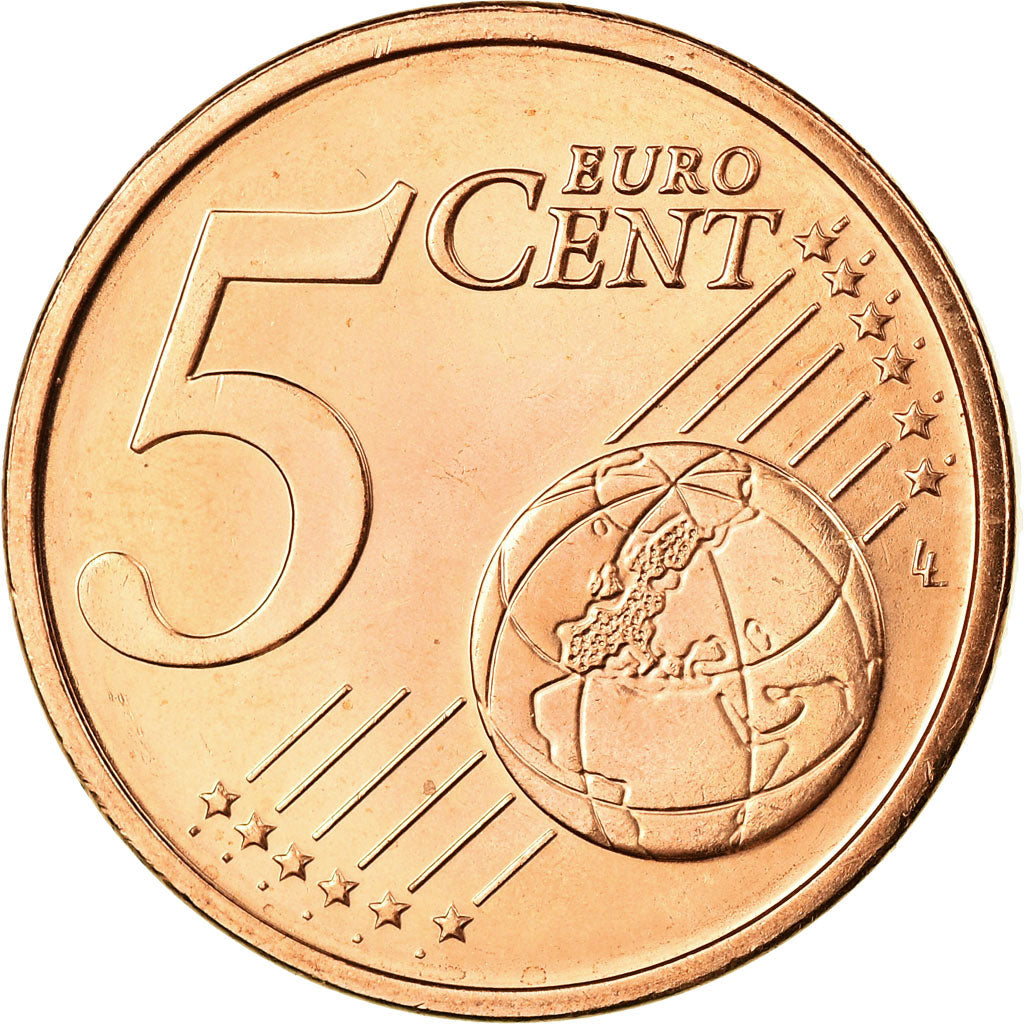 REPUBLIKA IRLANDII, 5 Euro Cent, 2007, Sandyford, AU(55-58), Miedź platerowana