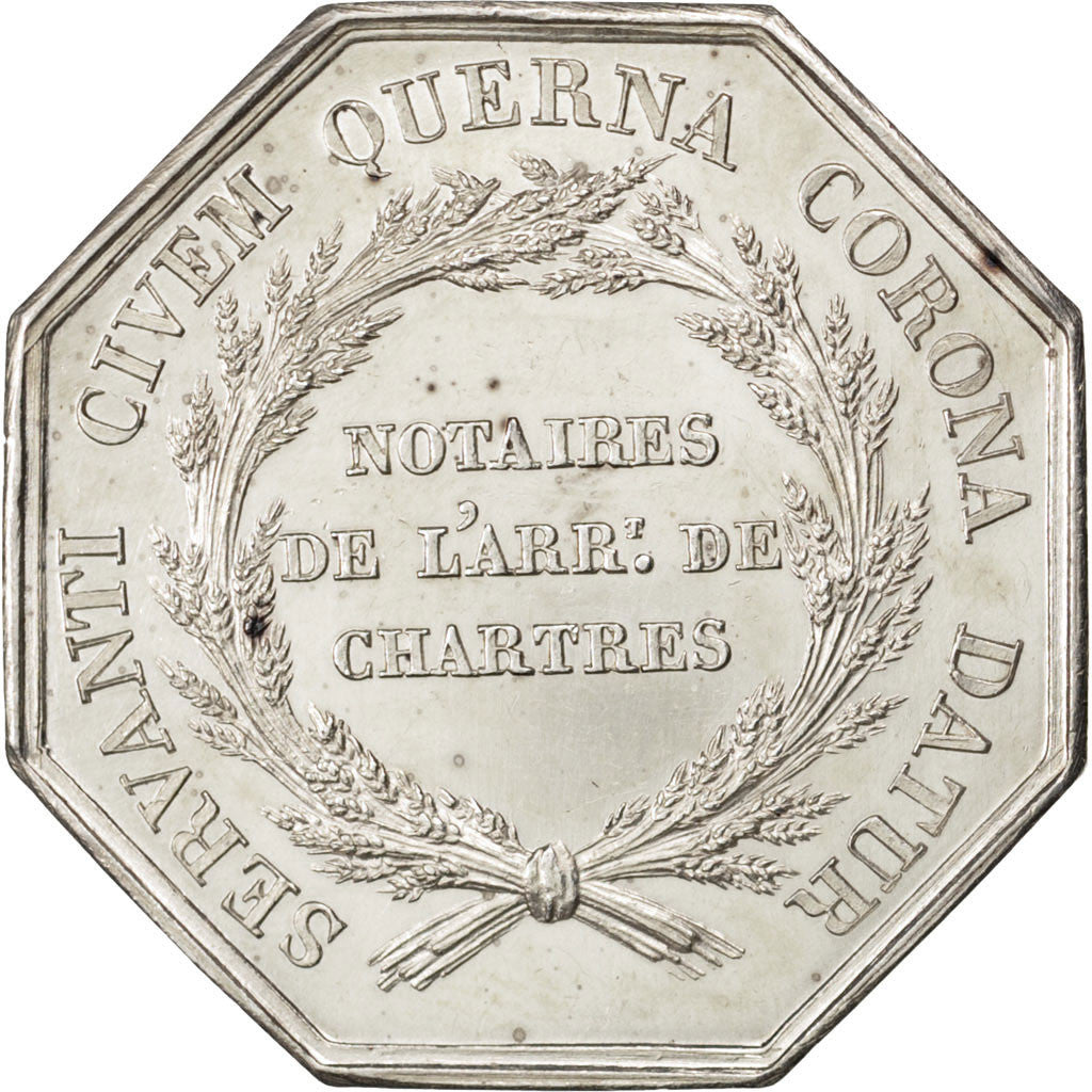 France, Token, Notary, 1836, MS(63), Silver, Lerouge:77