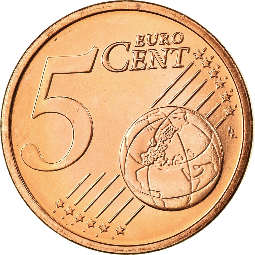 REPÚBLICA DA IRLANDA, 5 Euro Cent, 2008, AU(55-58), Aço Cromado a Cobre, KM:34