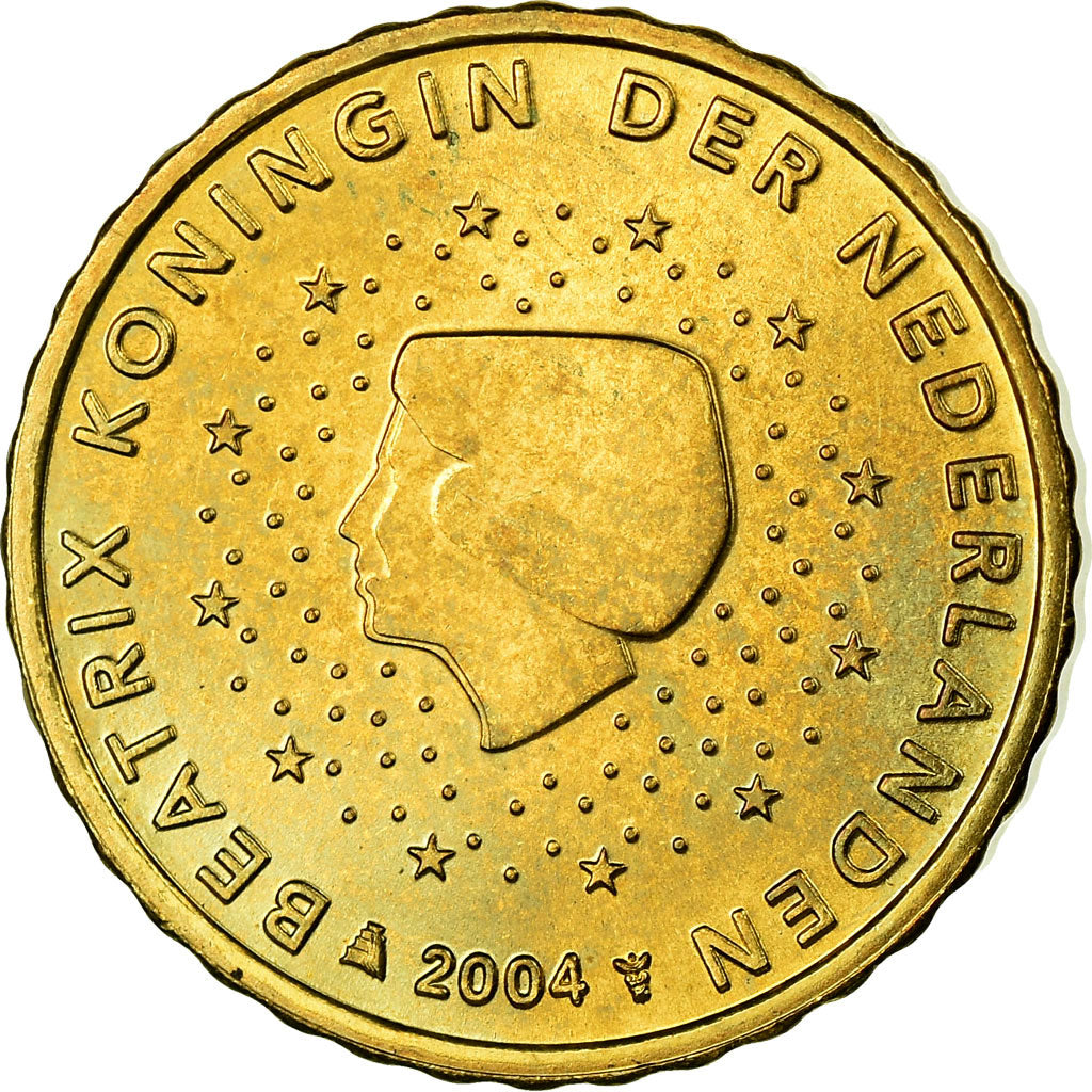 Niederlande, 10 Euro Cent, 2004, VZ, Messing, KM:237