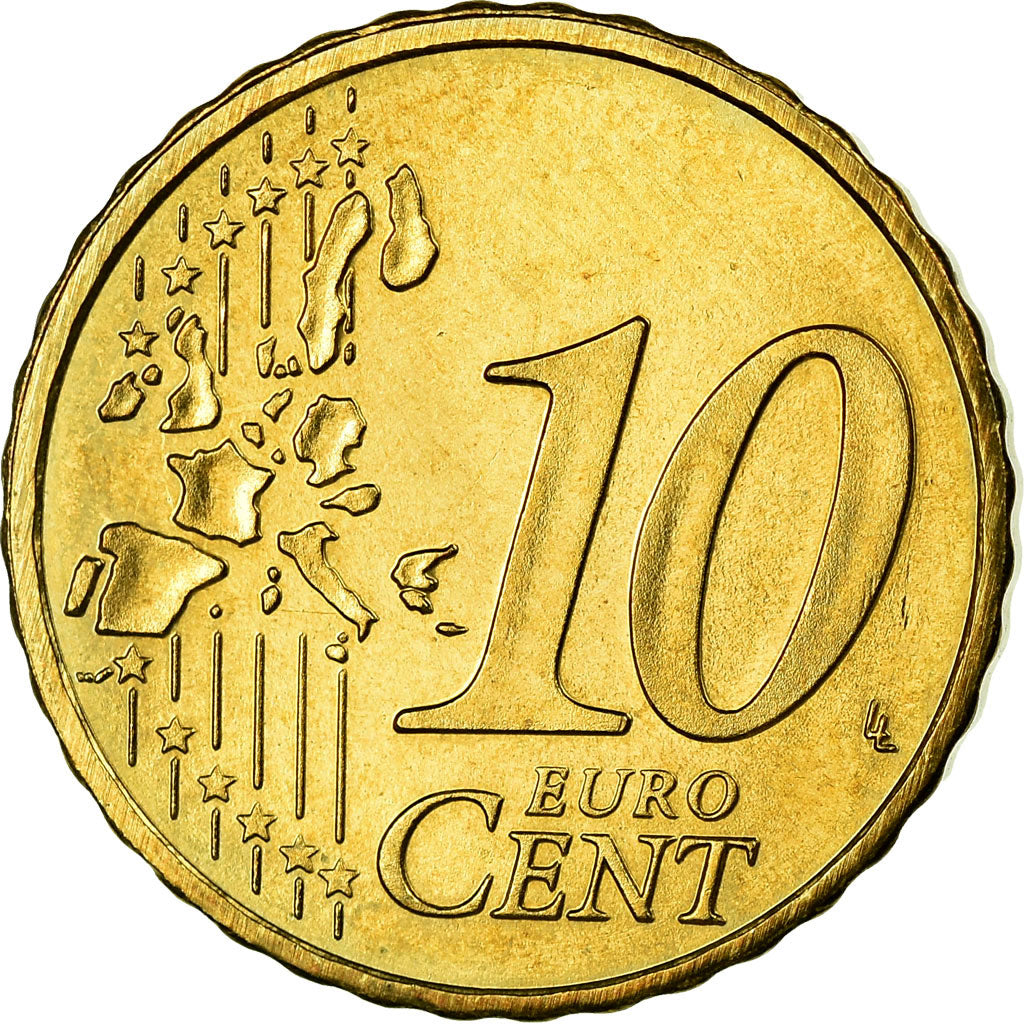 Niederlande, 10 Euro Cent, 2004, VZ, Messing, KM:237
