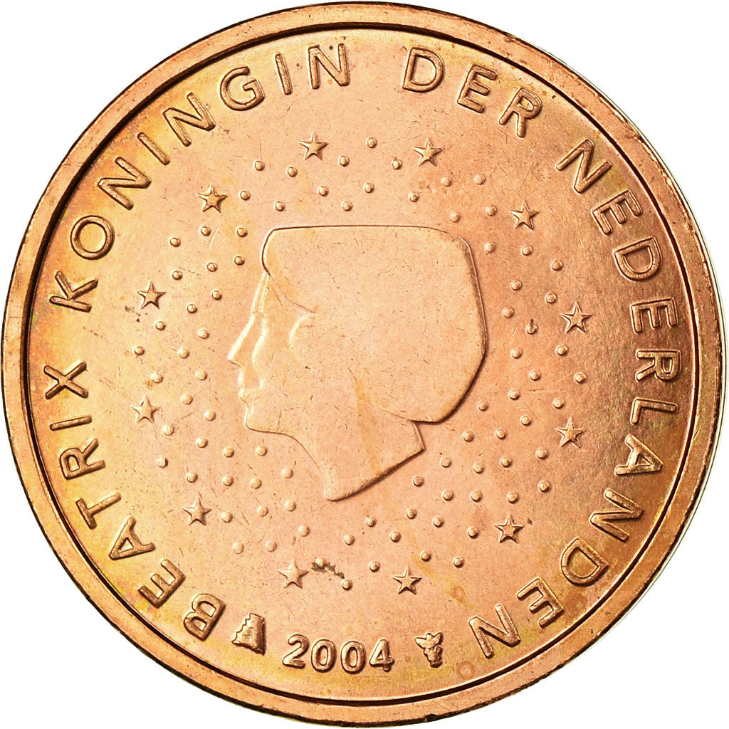 Netherlands, 2 Euro Cent, 2004, AU(55-58), Copper Plated Steel, KM:235
