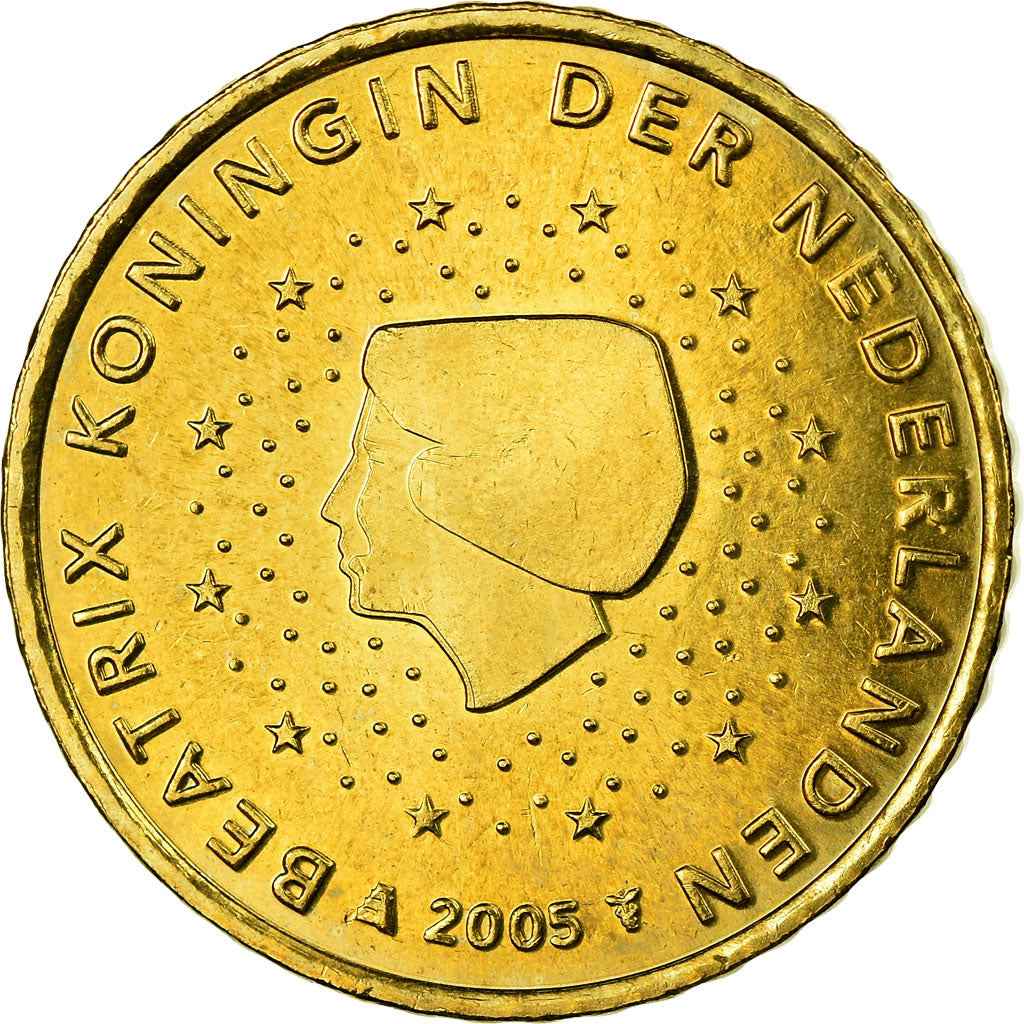 Netherlands, 50 Euro Cent, 2005, AU(55-58), Brass, KM:239