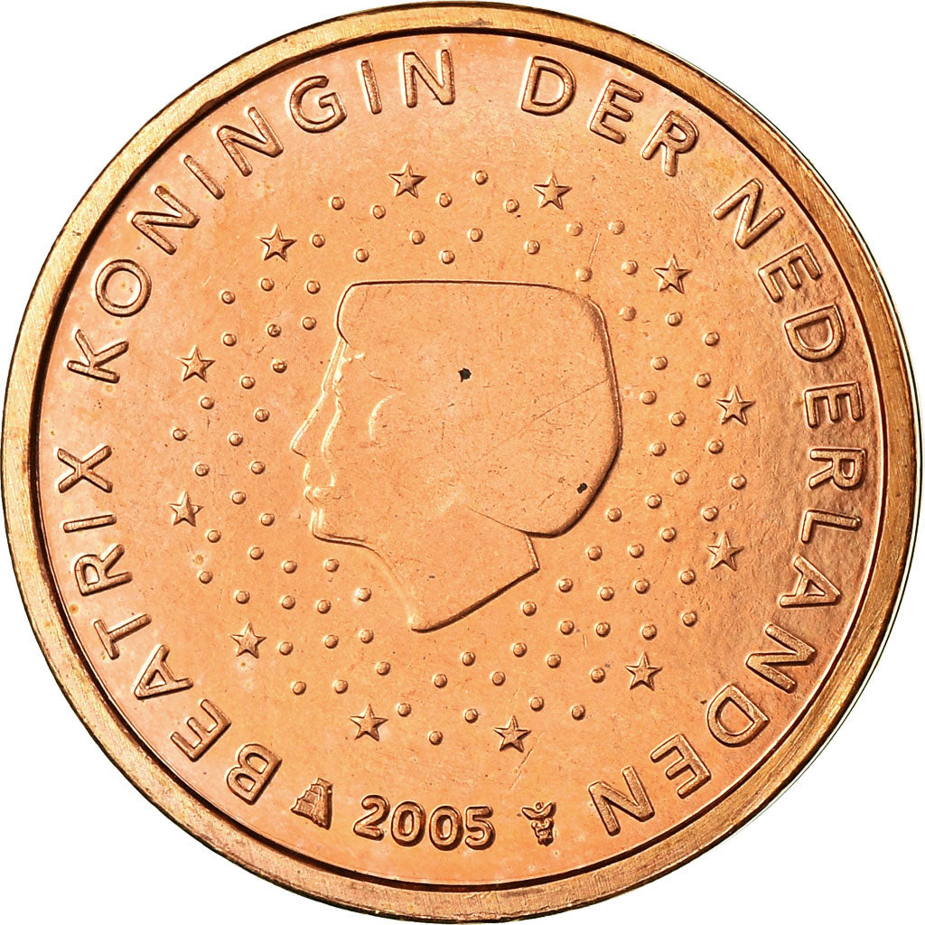 Netherlands, 2 Euro Cent, 2005, AU(55-58), Copper Plated Steel, KM:235