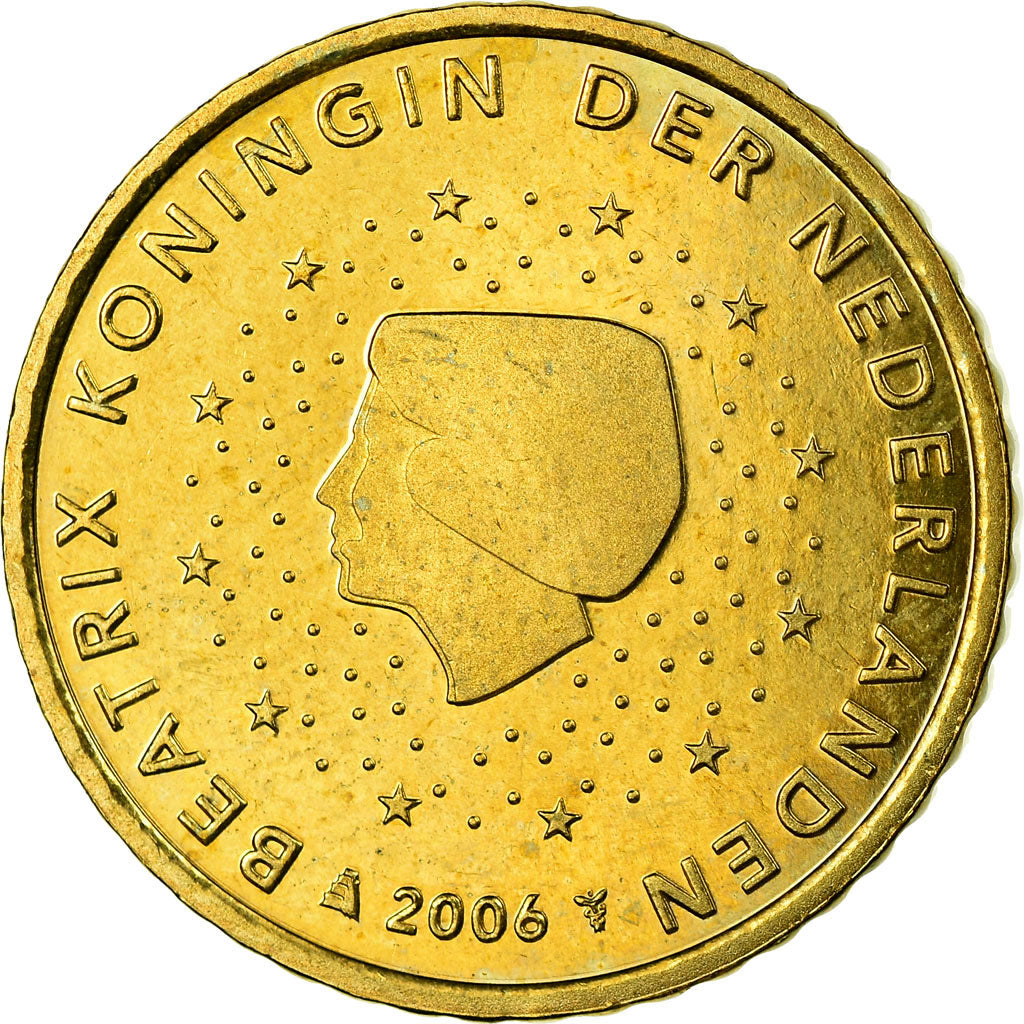 Paesi Bassi, 50 Euro Cent, 2006, SPL, Ottone, KM:239