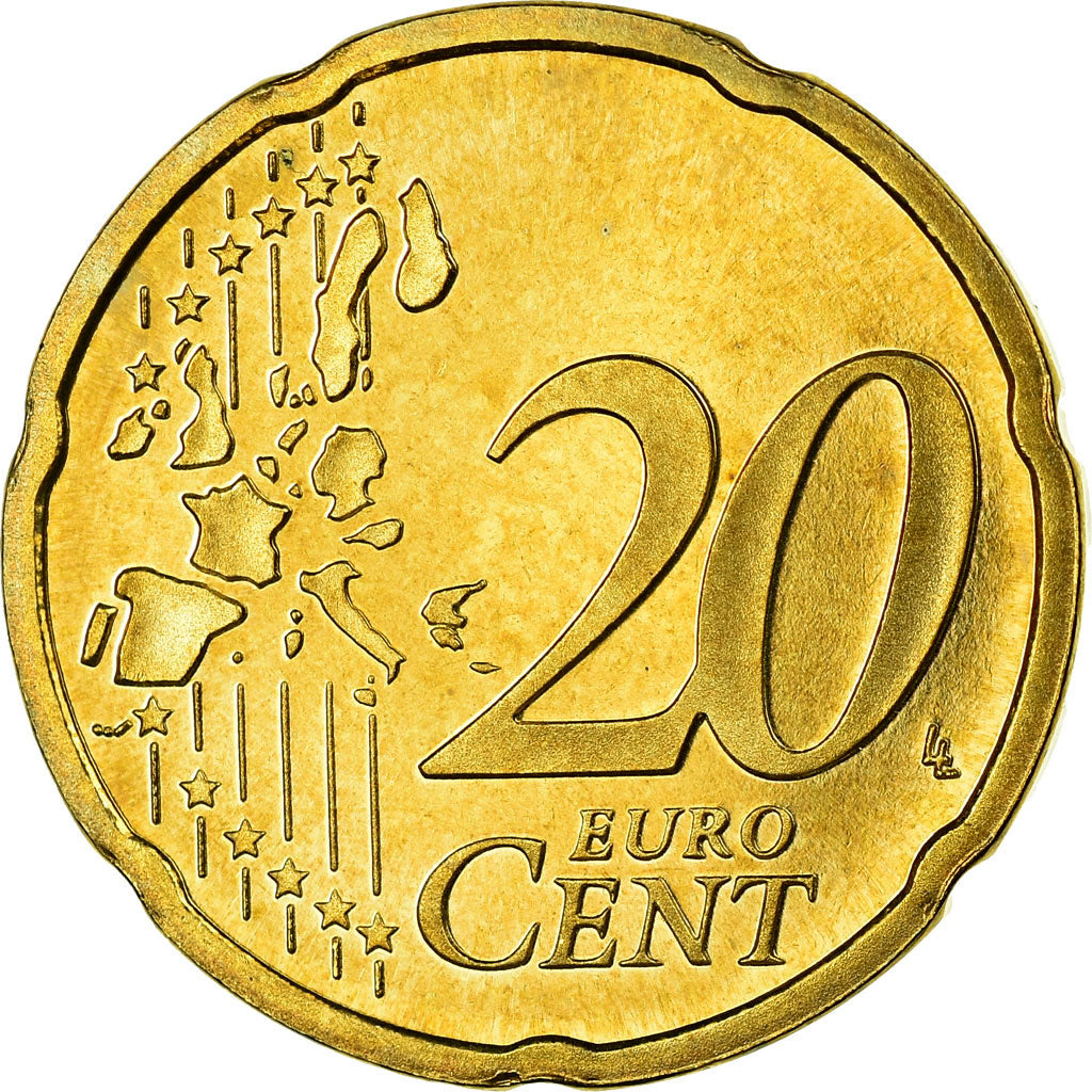 Netherlands, 20 Euro Cent, 2006, MS(63), Brass, KM:238
