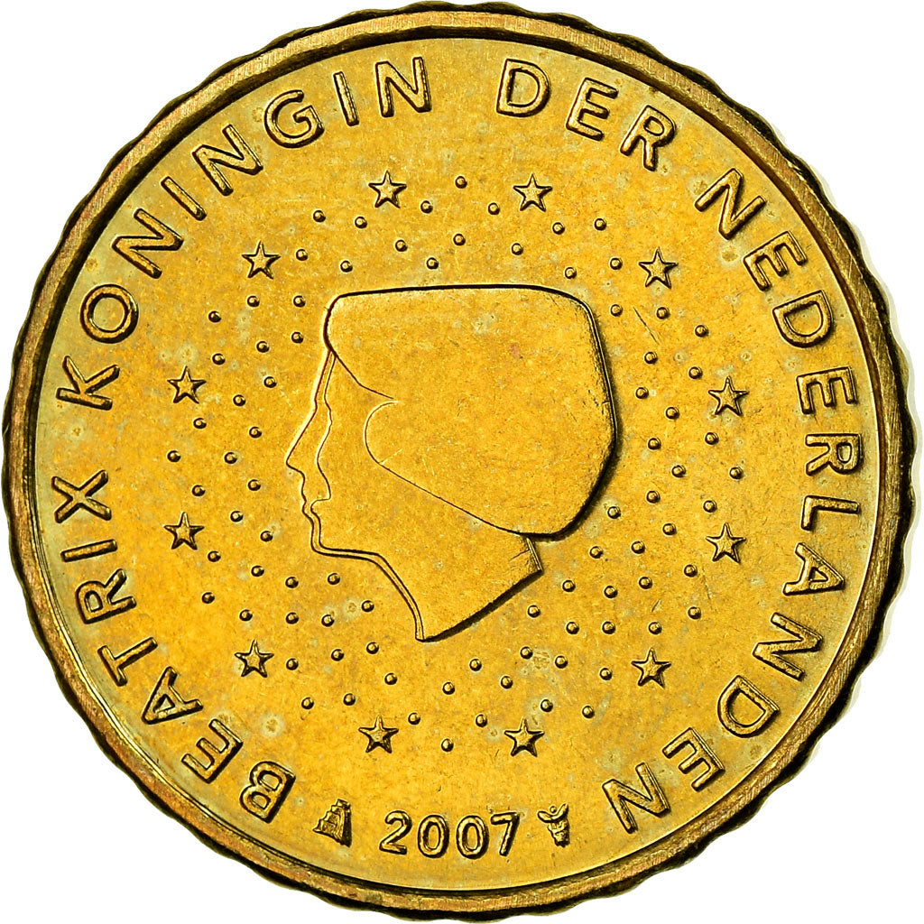 Netherlands, 10 Euro Cent, 2007, MS(63), Brass, KM:268