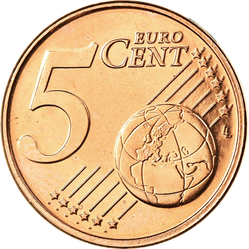 Países Baixos, 5 Euro Cent, 2007, MS(63), Aço Cromado a Cobre, KM:236