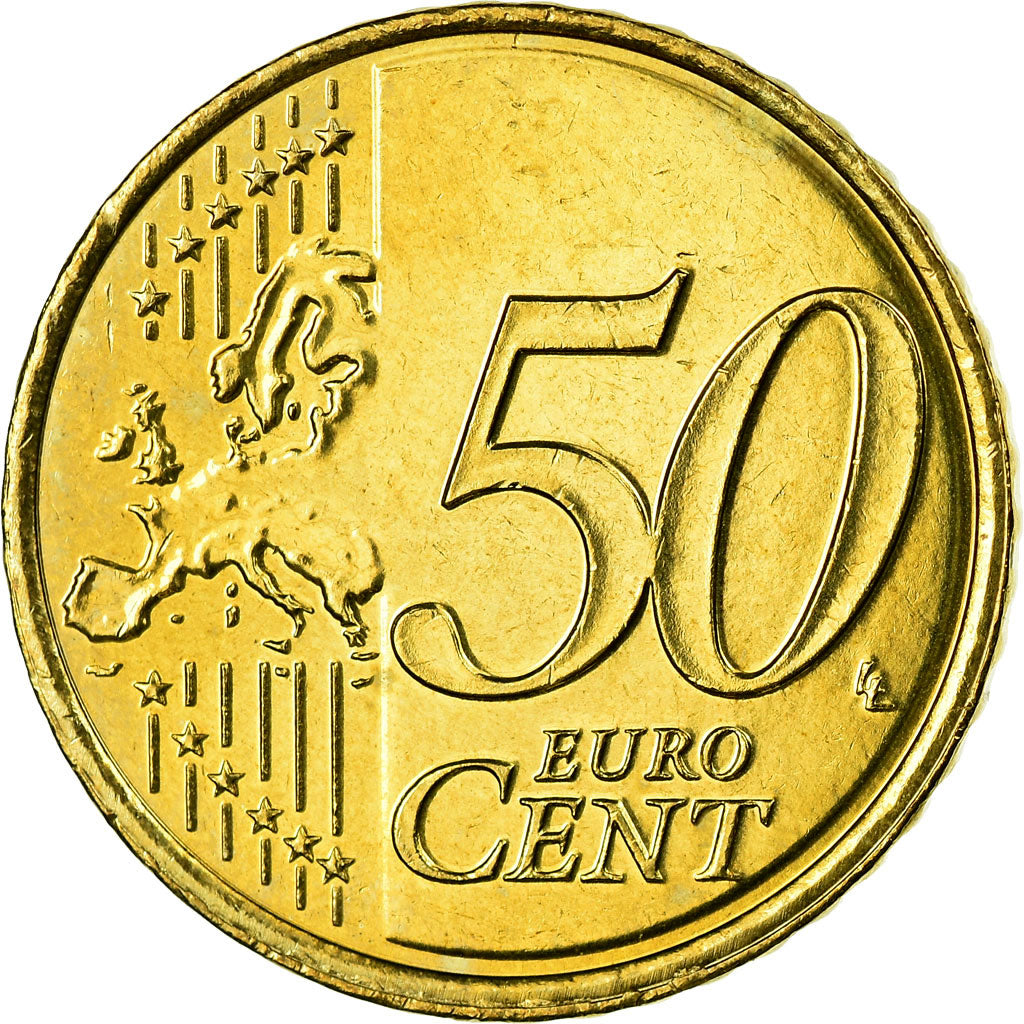 Netherlands, 50 Euro Cent, 2008, MS(63), Brass, KM:270