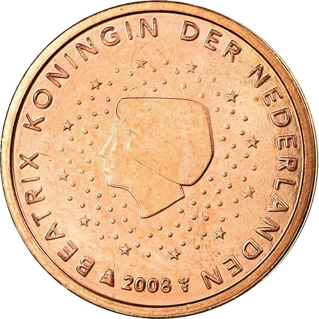 Holandia, 2 Euro Cent, 2008, Utrecht, EF(40-45), Miedź platerowana stalą