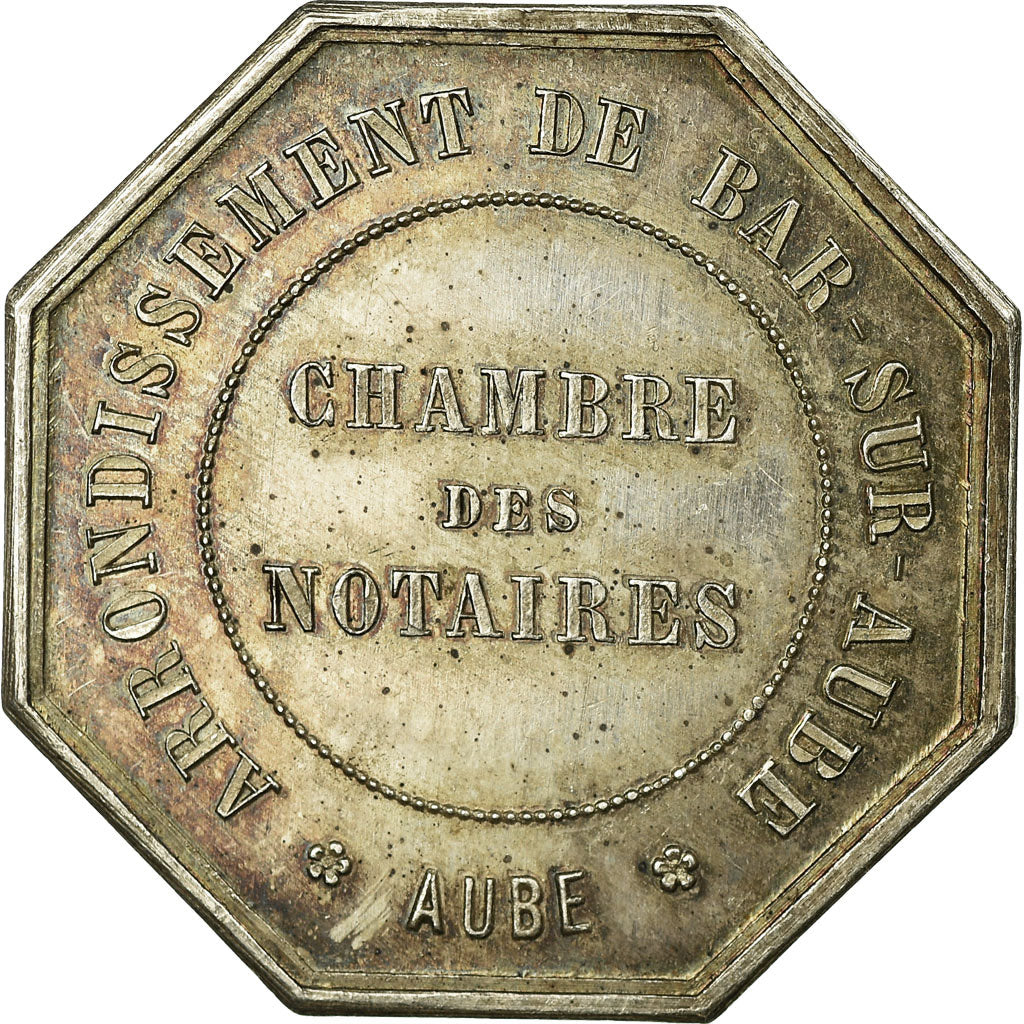 France, Token, Chambre des Notaires de Bar-sur-Aube, AU(55-58), Silver