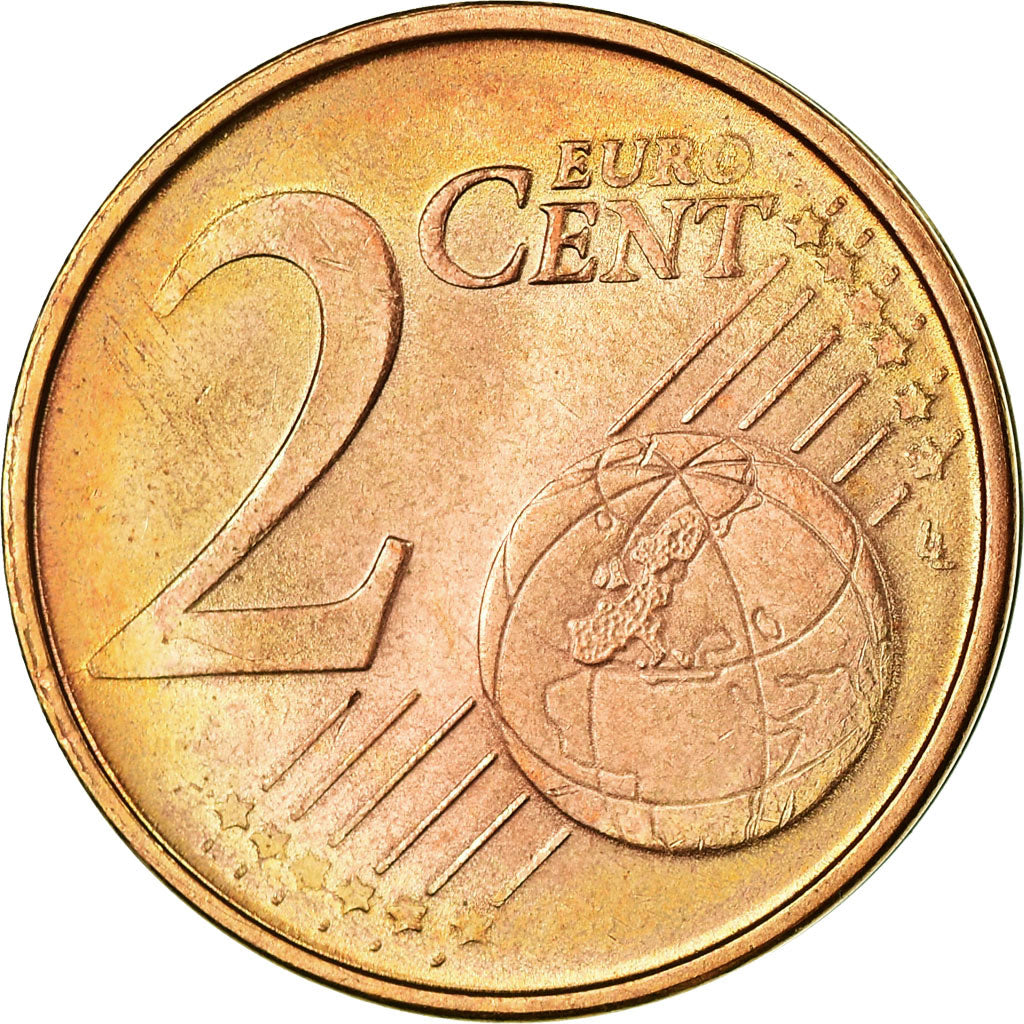 Grecia, 2 Euro Cent, 2002, MBC, Cobre chapado en acero, KM:182
