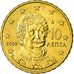 Griechenland, 10 Euro Cent, 2003, UNZ, Messing, KM:184