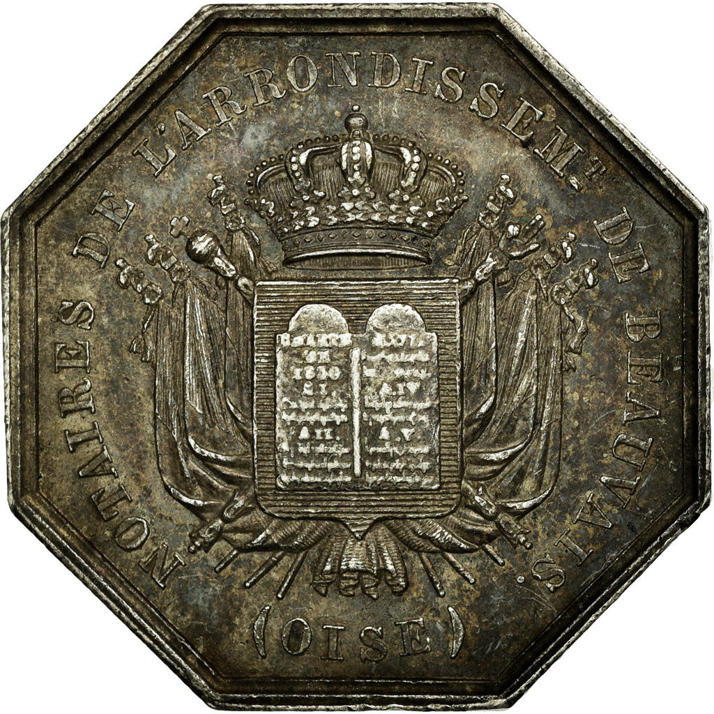 France, Token, Notary, 1832, AU(55-58), Silver, Lerouge:41