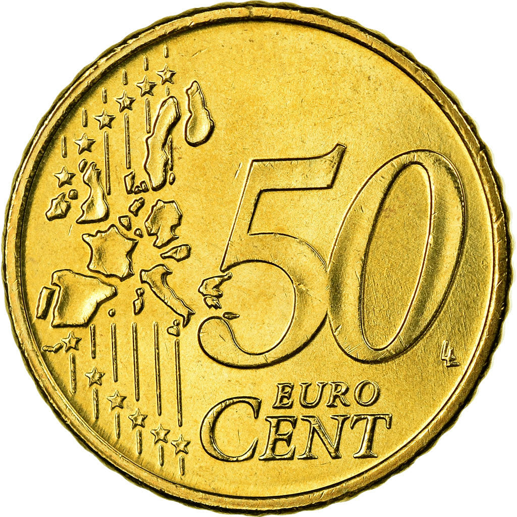 Grecja, 50 Euro Cent, 2004, Athens, AU(55-58), Mosiądz, KM:186