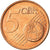 Grecia, 5 Euro Cent, 2004, EBC, Cobre chapado en acero, KM:183