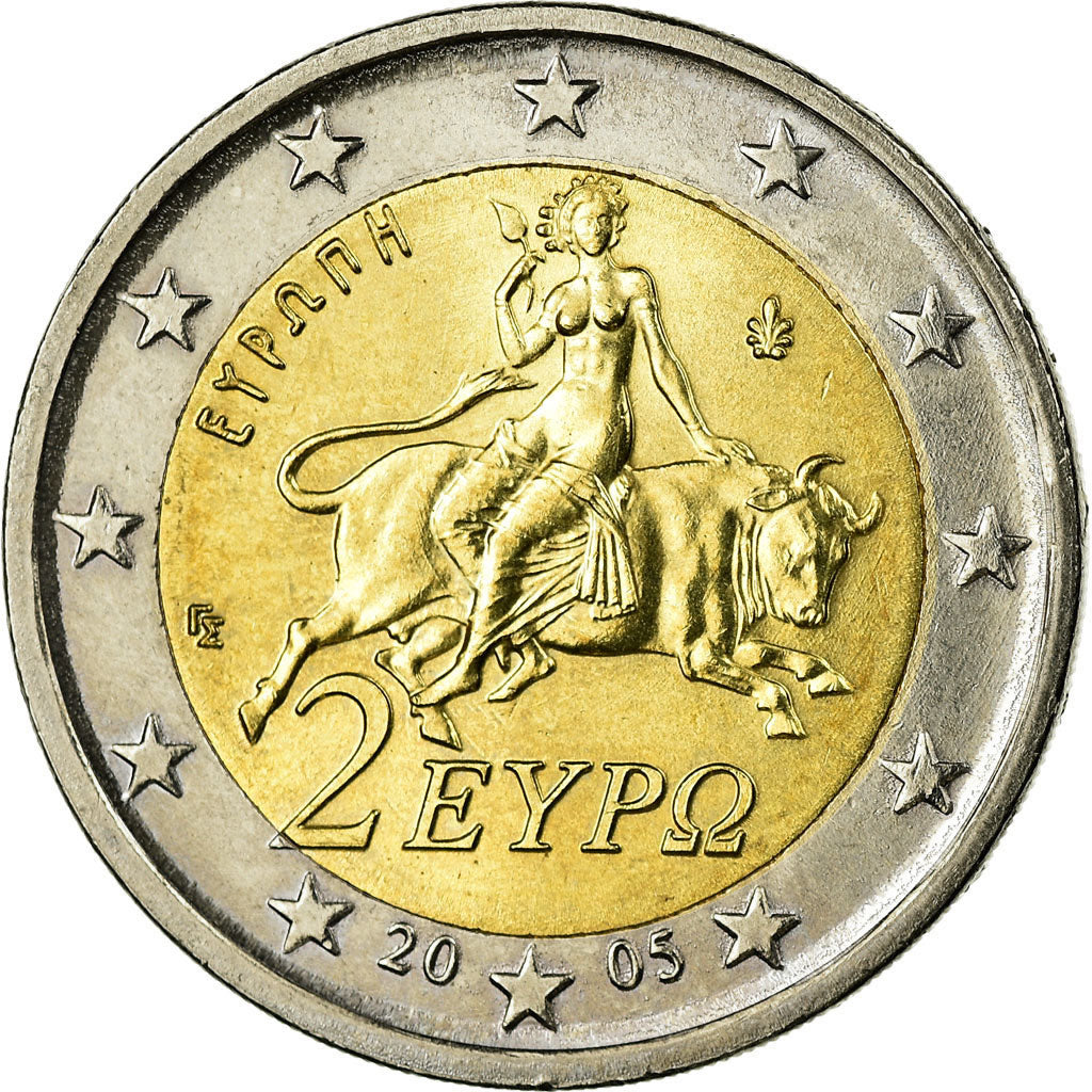 Greece, 2 Euro, 2005, AU(55-58), Bi-Metallic, KM:188