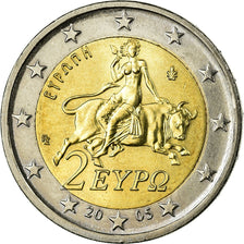 Greece, 2 Euro, 2005, AU(55-58), Bi-Metallic, KM:188