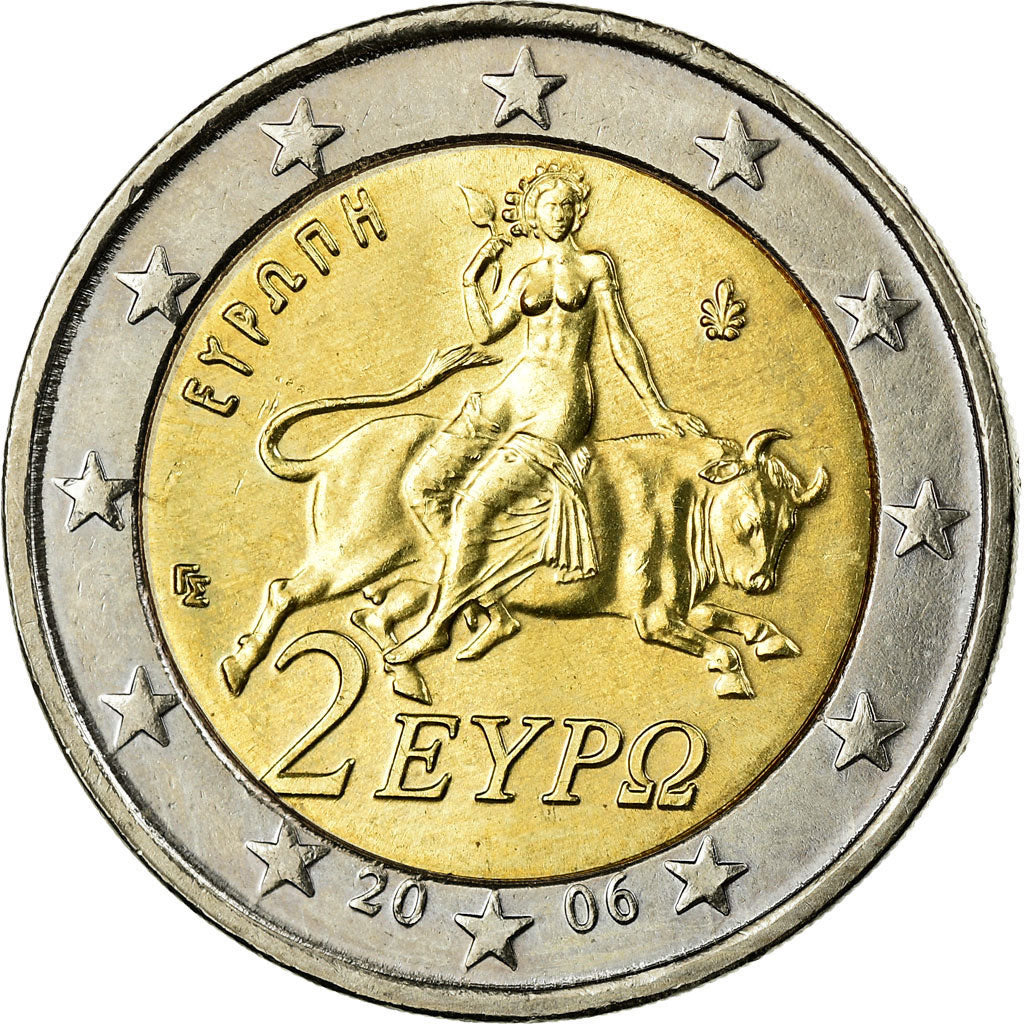 Greece, 2 Euro, 2006, AU(55-58), Bi-Metallic, KM:188