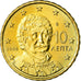 Grécia, 10 Euro Cent, 2006, AU(55-58), Latão, KM:184