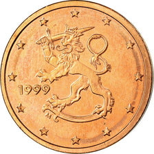 Finland, 2 Euro Cent, 1999, AU(55-58), Copper Plated Steel, KM:99