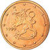 Finland, 2 Euro Cent, 1999, AU(55-58), Copper Plated Steel, KM:99
