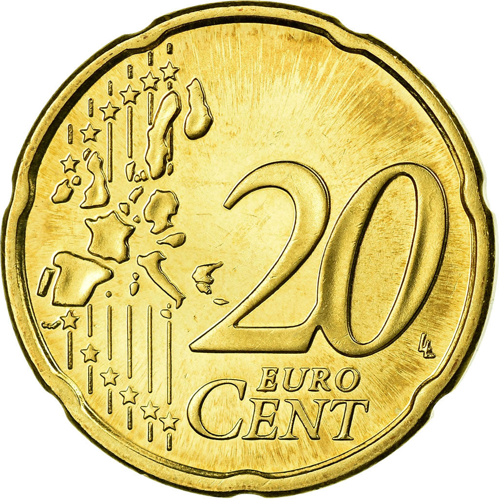 Finland, 20 Euro Cent, 2000, AU(55-58), Brass, KM:102