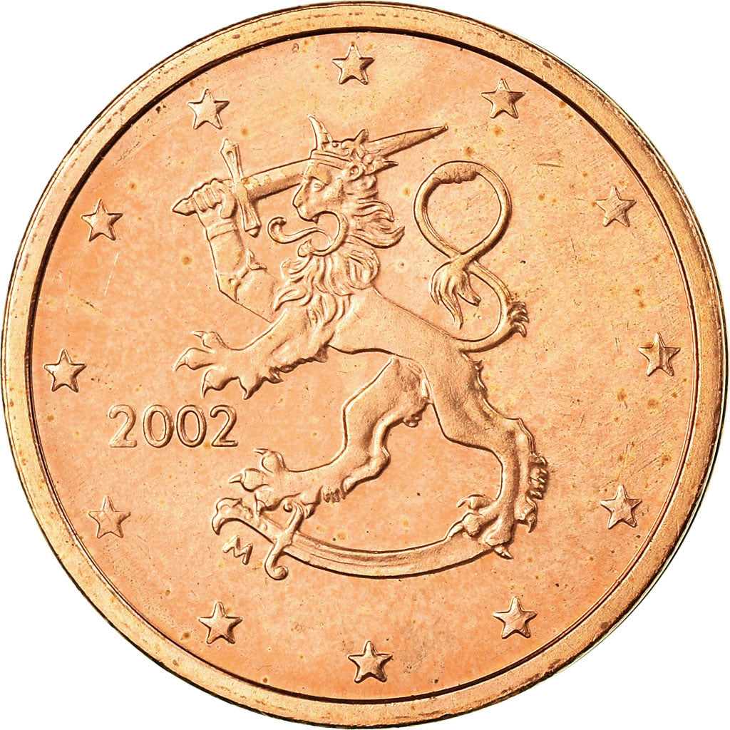 Finland, 2 Euro Cent, 2002, AU(55-58), Copper Plated Steel, KM:99