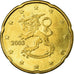 Finland, 20 Euro Cent, 2003, AU(55-58), Brass, KM:102