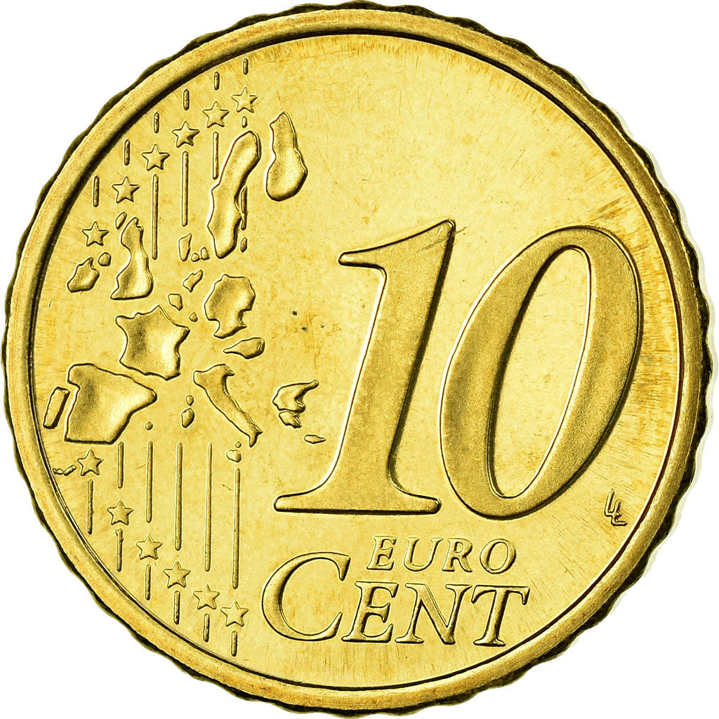Finland, 10 Euro Cent, 2003, AU(55-58), Brass, KM:101