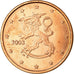 Finland, 5 Euro Cent, 2003, AU(55-58), Copper Plated Steel, KM:100